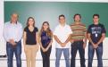Prof. Fabrício Avelar e Profa. Patrícia Ramos, mestranda Bruna Gonçalves, Prof. Denismar Nogueira, Prof. Luiz Alberto Beijo e Prof. Flávio Bittencourt