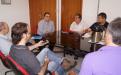 Pesquisadores se reuniram com o reitor na manhã desta quarta-feira, 01/04