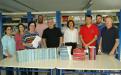 Cecília Freitas, Marcela Borges, Fátima Goiatá e Marlom da Silva (Biblioteca), Prof. Sandro Cerveira (ICHL), Vera Lúcia de Carvalho (Pró-Reitoria de Administração e Finanças), Prof. Paulo Denisar (ICHL), Ronan Gondim (Biblioteca) e Prof. Francisco Xarão (ICHL)