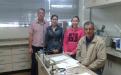 Prof. Luiz Carlos do Nascimento e Profa. Olímpia Maria Martins Santos Viana (Comissão Eleitoral), Aline Perissinato  (aluna de pós-graduação e mesária) e Prof. Selmo de Ávila Lima (mesário)  