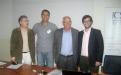 Congresso, mesa coordenada por Carlan, com os professores: Francisco Ledo (Universidad de Vigo, Espanha); Antonio Ruiz (Universidad de Cádiz, Espanha) e José Ortiz (Universidad de Granada, Espanha)