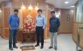 Jayaeep (Optrisk), Prof. Humberto e Samrat (Optirisk) na empresa SMC em Nova Delhi