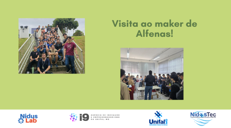 Os alunos da Escola Estadual Prefeito Ismael Brasil Corrêa realizaram uma visita aos espaços de inovação da UNIFAL-MG, conhecendo a Agência de Inovação, a Incubadora e o Laboratório Maker.