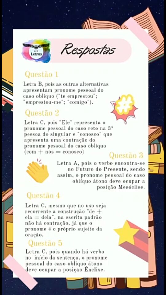 Segunda Semana do Quiz aborda “Pronomes Pessoais e Colocação