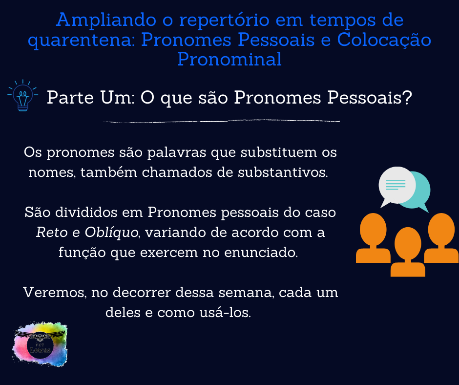 Segunda Semana do Quiz aborda “Pronomes Pessoais e Colocação