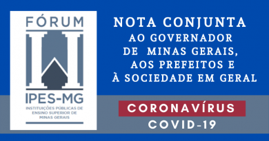 Fórum das Instituições de Ensino Superior Públicas de Minas Gerais emite nota conjunta ao governo do estado, aos prefeitos e à sociedade