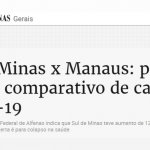 Projeto da UNIFAL-MG que verifica parâmetros da saúde e analisa indicadores da Covid-19 ganha repercussão no jornal Estado de Minas; matéria destaca comparativo de novos casos e alerta para colapso hospitalar no sul de Minas Gerais