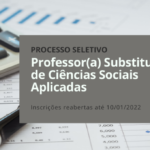 Processo Seletivo para Professor(a) Substituto(a) na área de Ciências Sociais Aplicadas