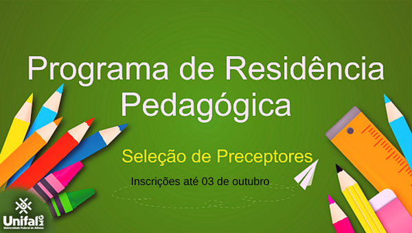 Programa de Residência Pedagógica: seleção de preceptores(as)