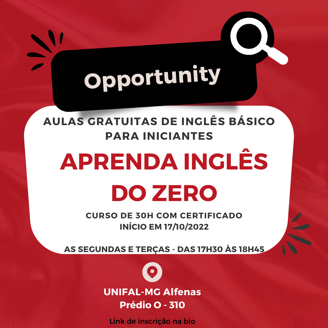 Curso de Inglês Online, 12 Aulas Grátis