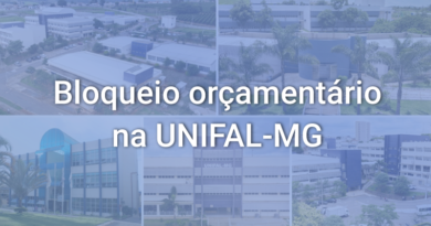 Governo Federal bloqueia quase R$ 6 milhões do orçamento da UNIFAL-MG; sem o recurso, auxílios para estudantes, bolsas, compromissos com fornecedores, pagamentos de trabalhadores terceirizados e despesas de água, luz e telefonia estão ameaçados