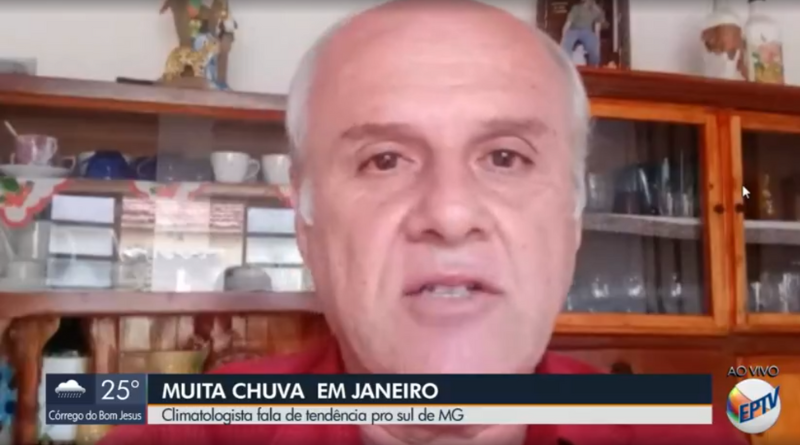 Em reportagem, climatologista da UNIFAL-MG explica tendência de chuva para o sul de Minas