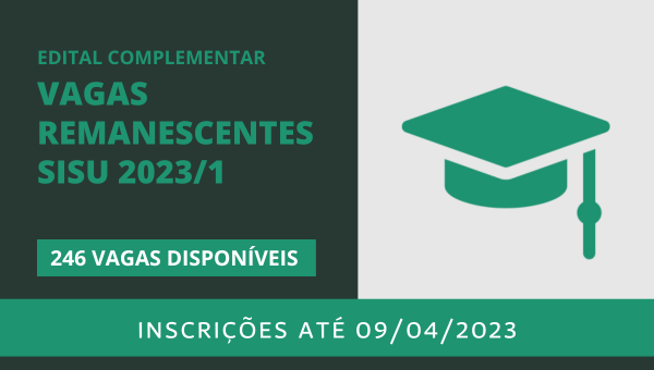 SiSU 2023/1: inscrições abertas!