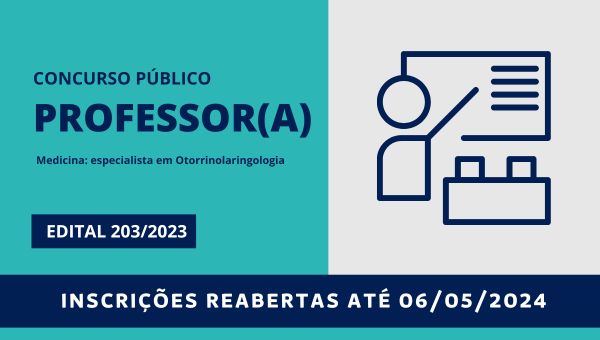 Concurso Público para professor(a) de medicina: especialista em Otorrinolaringologia