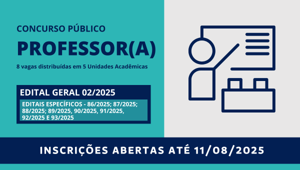 Concurso público de professores(as) para a Faculdade de Ciências Farmacêuticas, Faculdade de Medicina, Faculdade de Odontologia, Instituto de Ciência e Tecnologia e Instituto de Ciências Biomédicas