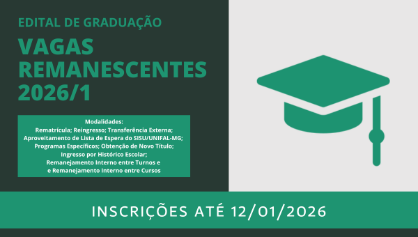 Vagas Remanescentes 2026/1