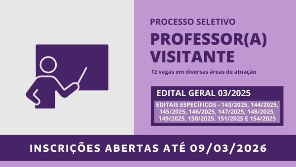 Seleção de professores(as) visitantes e visitantes estrangeiros(as) para programas de pós-graduação (várias áreas)