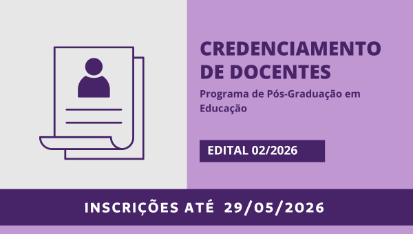 PPGE abre inscrições para credenciamento de novos docentes