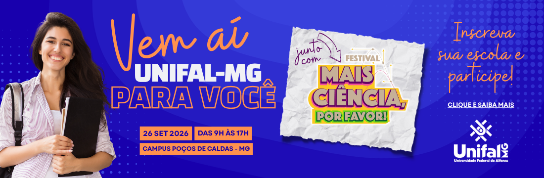 Banner Randômico UNIFAL-MG PARA VC POÇOS