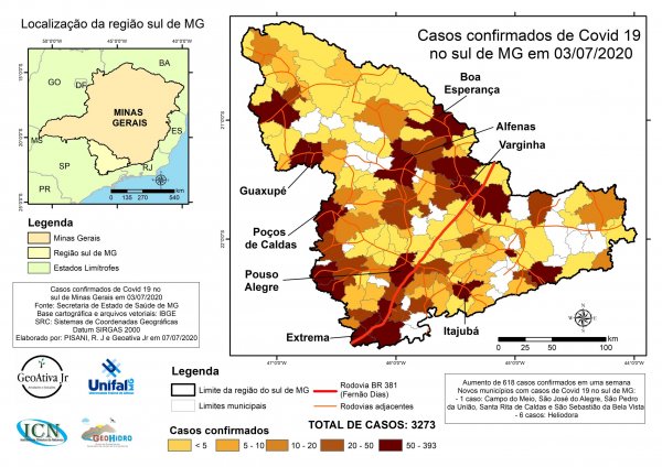 Acompanhe o monitoramento de casos de Covid-19 na região sul de Minas