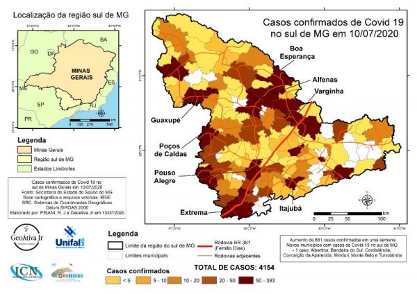 Acompanhe o monitoramento de casos de Covid-19 na região sul de Minas 