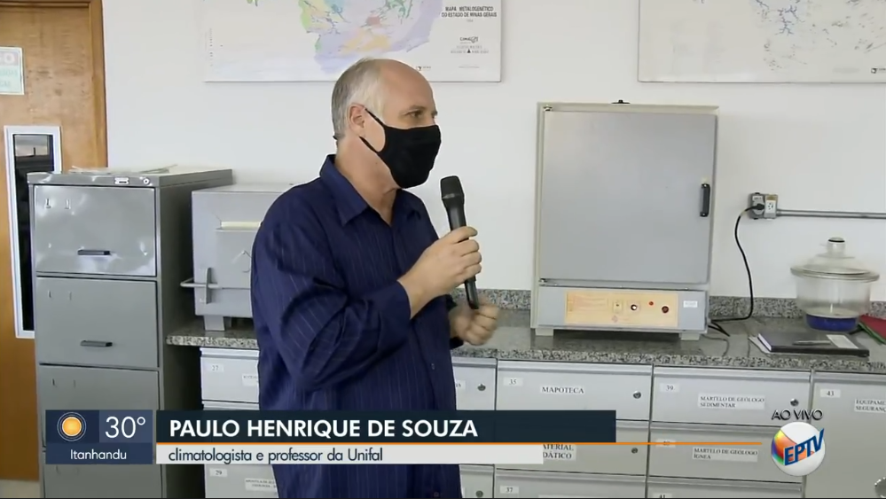 Docente do PPGEO explica sobre a umidade do ar na TV